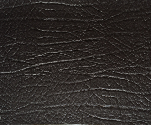 Matériel noir de tissu de tapisserie d'ameublement de cuir de Faux de texture de Lichi pour des meubles